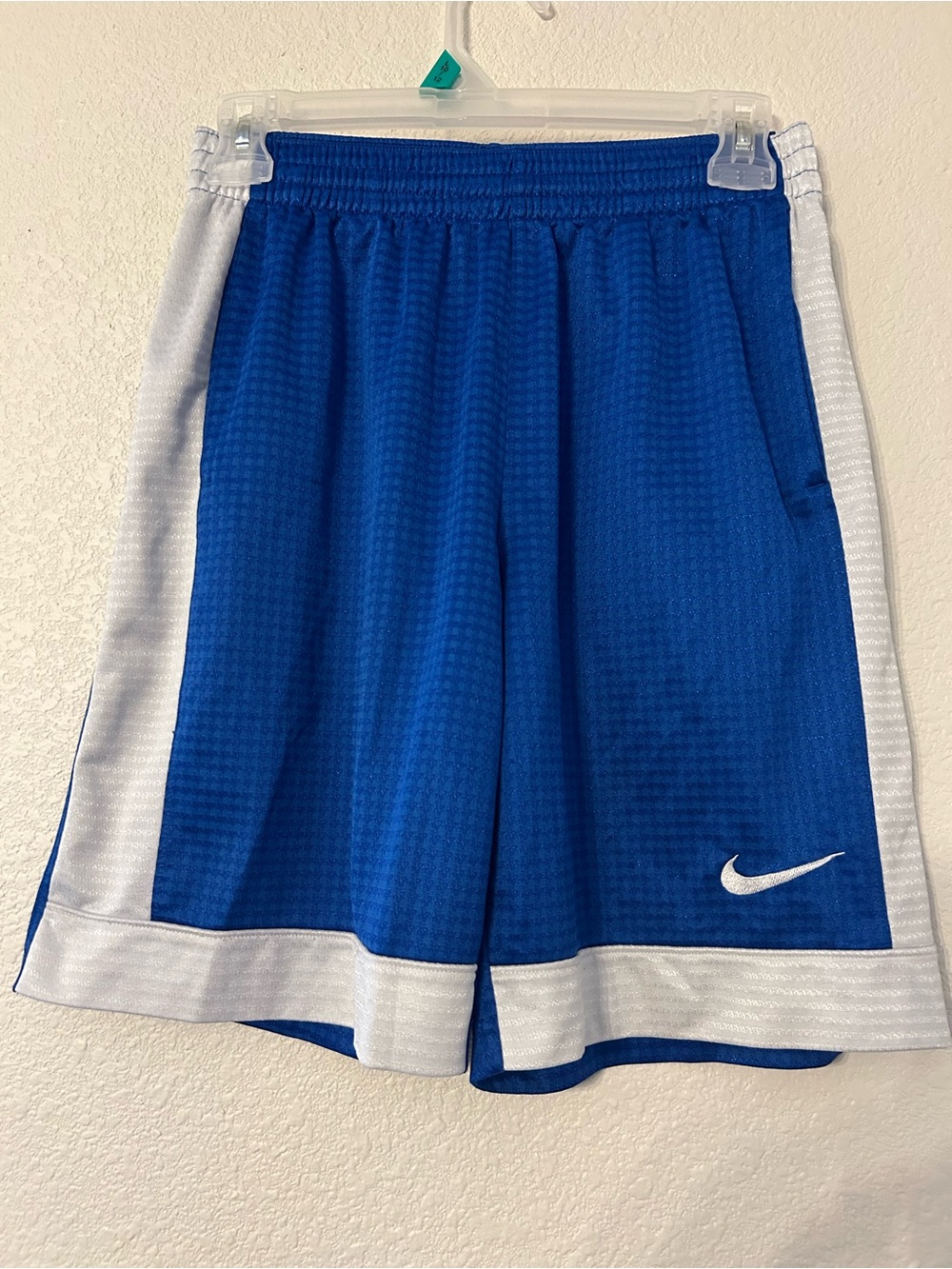 Nike Blue and White Performance Basketball Shorts